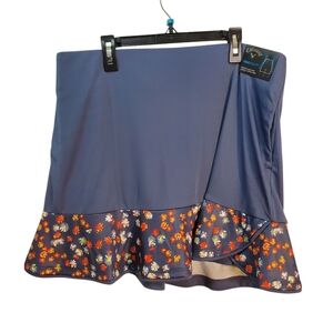 Callaway Opti Dri Truesculpt UPF 50 Blue‎ Indigo Golf Skort Size L NWT New